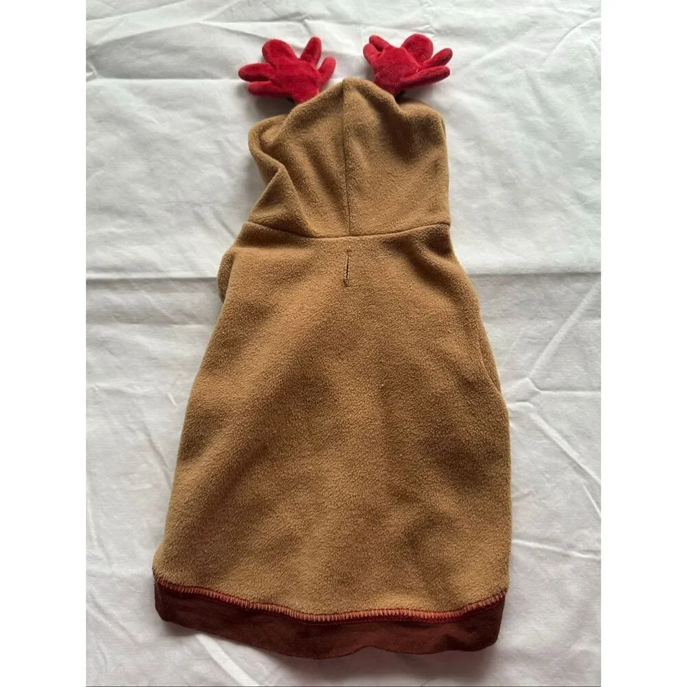 Wag-A-Tude Petco Christmas Deer Brown Red Shirt Size XS